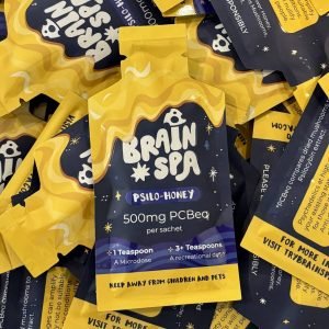 500mg Honey Sachet — single-serve botanical microdosing honey sachet by The Brain Spa